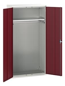 16926584.** Verso cupboard with 1 shelf, 1 coat rail. WxDxH: 1050x550x2000mm. RAL 7035/5010 or selected